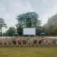 Open-air film screening at MK's Chicheley Hall