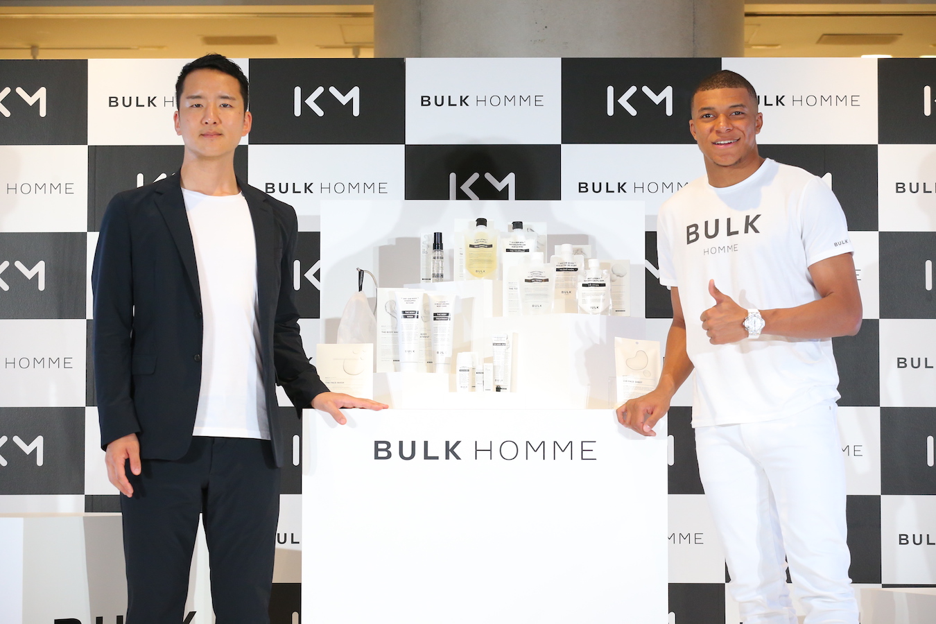Mbappé and BULK HOMME CEO Takuya Noguchi