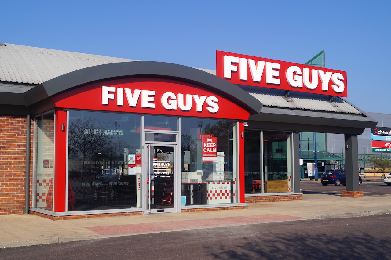 Five Guys Stevenage opened May 3rd with Curbside Click and Collect