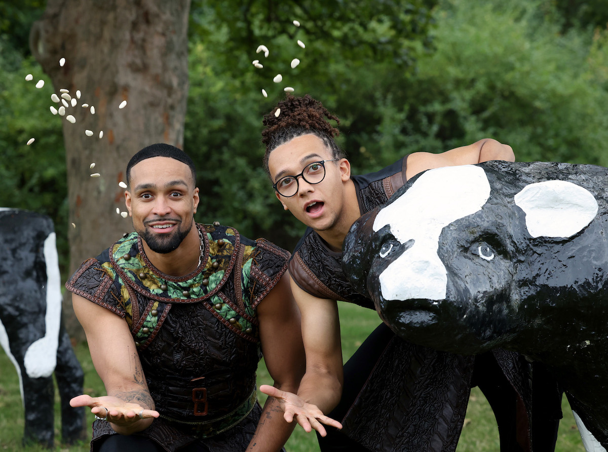 Ashley Banjo and Diversity with Pete Firman and Gina Murray in Jack and the Beanstalk at Milton Keynes Theatre